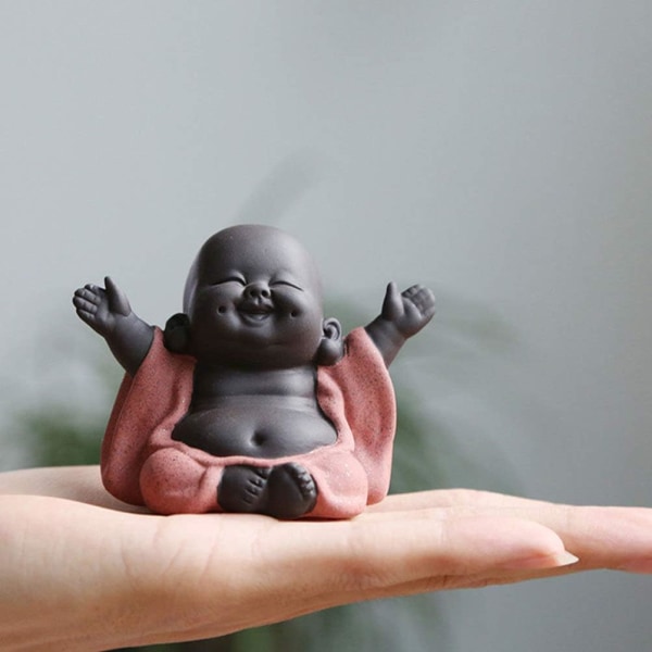 Mini Buddha Figur i Keramik - Te-kæledyr - Miniature Buddha