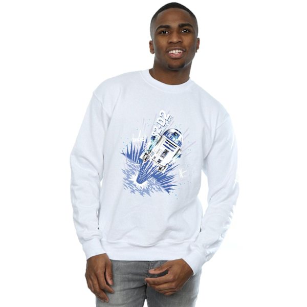 Star Wars Herr R2-D2 Blast Off Genser M Hvit White M