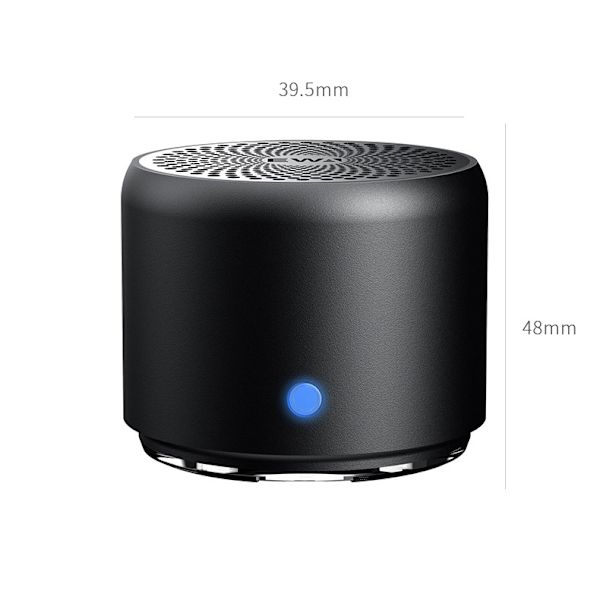 Ultra Mini Bluetooth Højttaler Utomhus bil Subwoofer Vandtæt Smart Bærbar Bluetooth Højttaler, Sort black