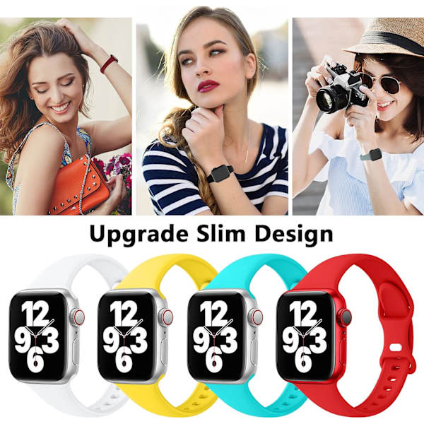 4-pack smala band kompatibla med Apple Watch-band 38 mm 40 mm