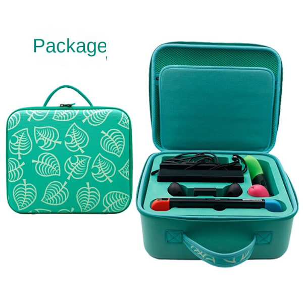 Förvaringsväska för Nintendo Switch - Bärbar mobil Son NS Switch spelkonsol tillbehörsväska E Green leaves package
