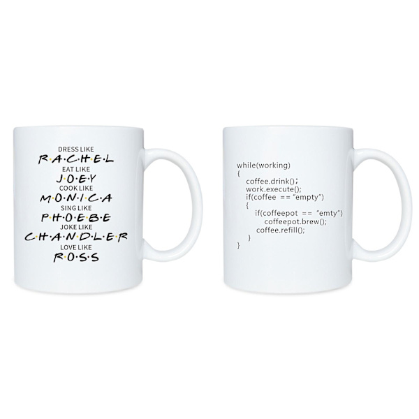 Lycka är att titta på tv-program Vänner mugg 11 oz keramisk kaffemugg Tekopp Presenter