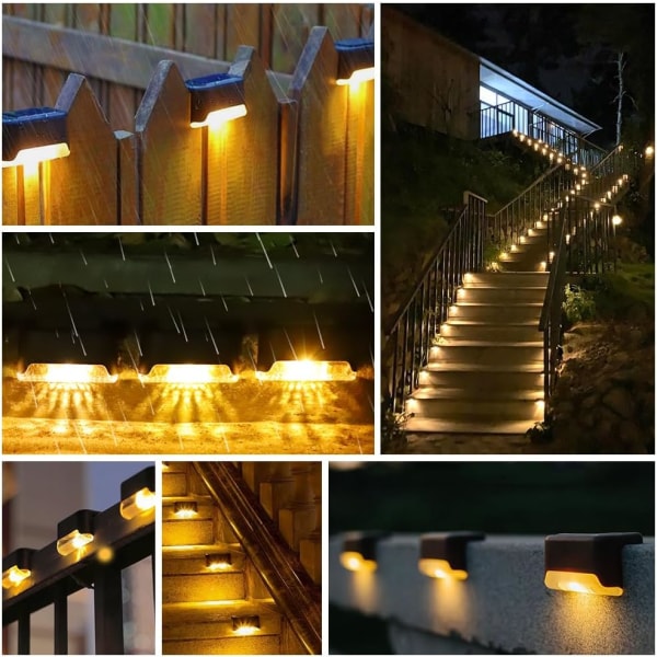 Set med 16 solcellslampor, LED-belysning utomhussollampa, utomhus