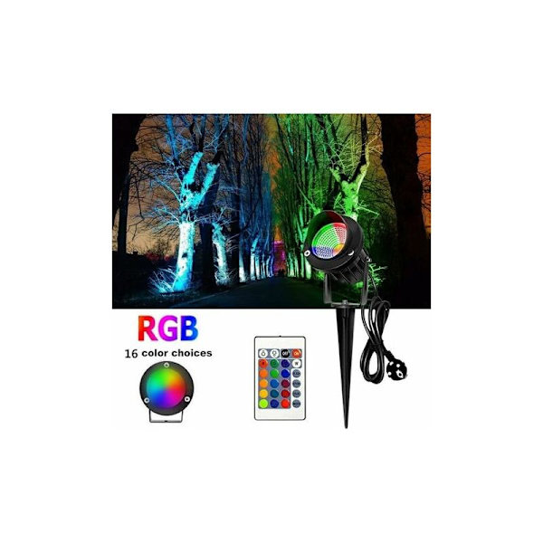 RGB Ulkovalo LED-spotti 10,2m Puutarhavalaisin pistokkeella ulkovalaistus 12v 24w vedenpitävä cob IP65 Puutarhavalaisin, polku-FA6-