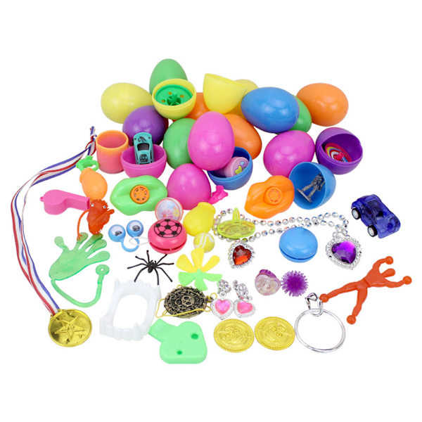 12 stk. Ny påskefyldt overraskelsesæg med legetøj indeni Gashapon Party Favors