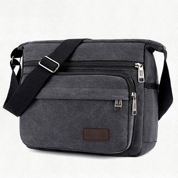 Høy kvalitet Nytt Mote Herre Canvas Bag Skulderveske