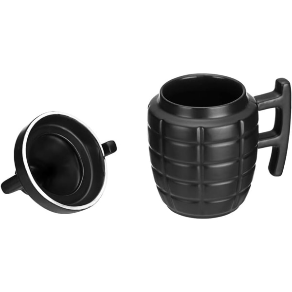 Nyhed Keramisk Granat Kaffe Krus Med Låg Sjov Granat Mælk