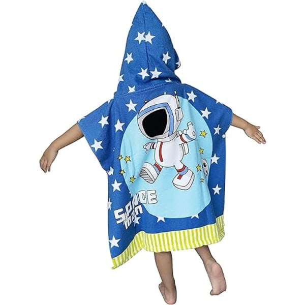 Barn Poncho Huva Strandhandduk Badrock Bad Dusch Simbassäng för Flickor Pojkar Barn Barn Toddler 2-8 år