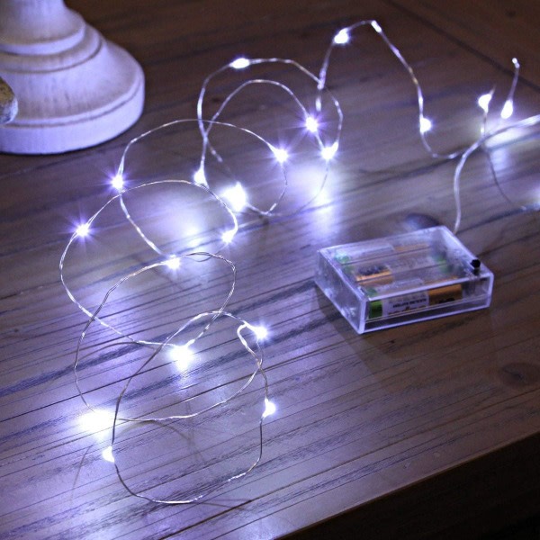 Paristokäyttöiset LED-valosarjat, 1 pakkaus 100 kpl Mini Batte