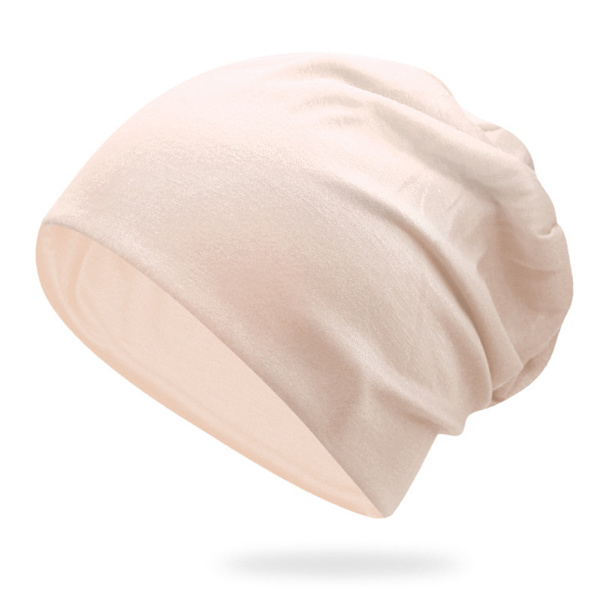 Kvinde Mænd Smart Hue Tynd Hip-hop Blød Stræk Slouchy Skull Cap Ny beige