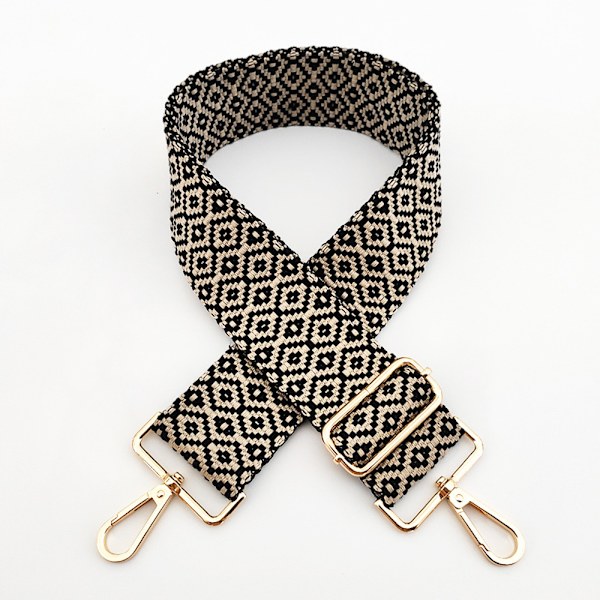 Justerbar taske-rem, skulderrem, bred Black