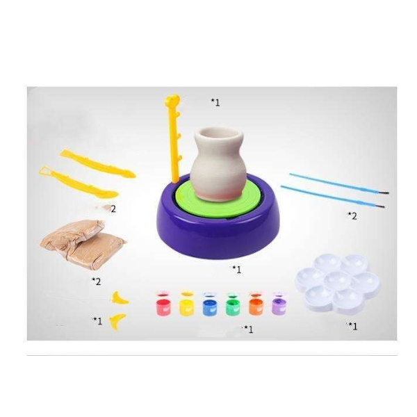 Saviruukun työkalut - Sähköinen saven ja värin kanssa, 9 osaa - DIY monivärinen multicolor one size