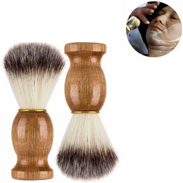 100% Ren Grævlingehårsbarberkost til Mænd Alle Hudtyper Træ Personlig Professionel Vådbarbering Hårfjerningsværktøj
