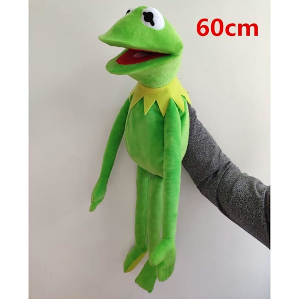 Kermit the Frog Puppet, 60cm Frosj Plysjleke, Myk Utstoppet Dyr Show Leker Frosj Hånddukke Gave til Barn Baby