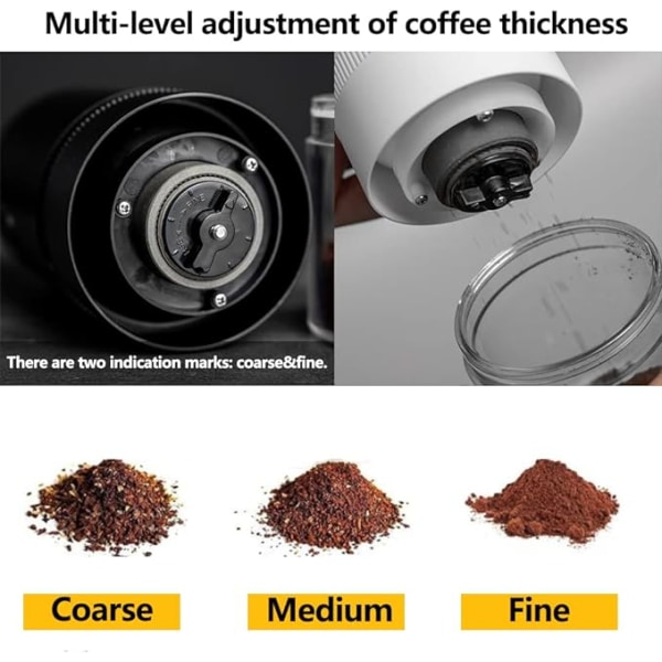 Liten burr kaffekvern Elektrisk kaffebladskvern Bærbar
