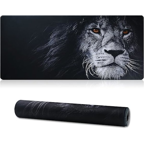 Gaming musemåtte, forlænget musemåtte syet kanter 90x40 cm bordmåtte til spil/kontor/virksomhed
