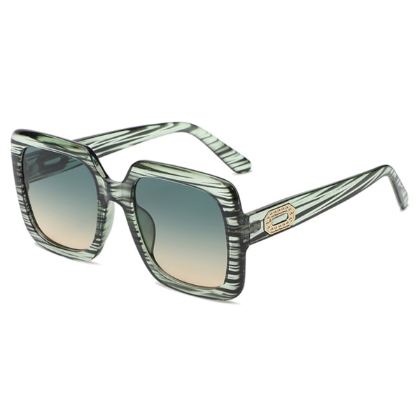 Ins Large Frame UV 400 skydd som minskar bländning solglasögon green gray slices