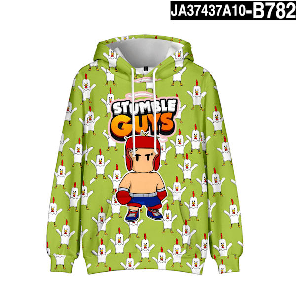 Stumble Guys 3D-tryckt Hoodie Barnkappa Hoodie Ytterkläder 10 XXXXL 10