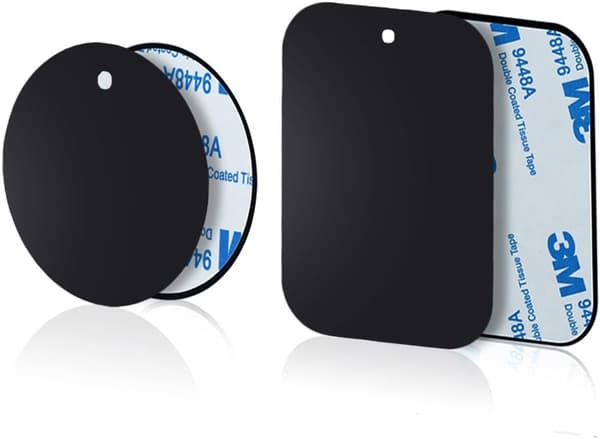 3M Självhäftande 4-pack tunna metallplattor (2 runda och 2 rektangulära)-FA-