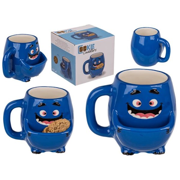 Kagemug / Mug med Rum til Kager - Monster 450 blue