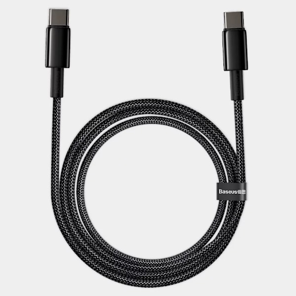 Baseus Tungsten Gold USB-C til USB-C kabel, 100W, 5A, 1m