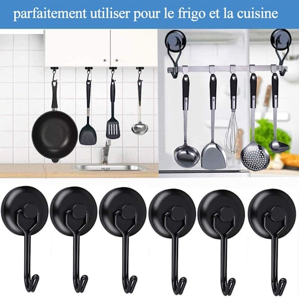 Vahva magneettiset koukut 14 kg 20D magneettiset jääkaappikoukut musta