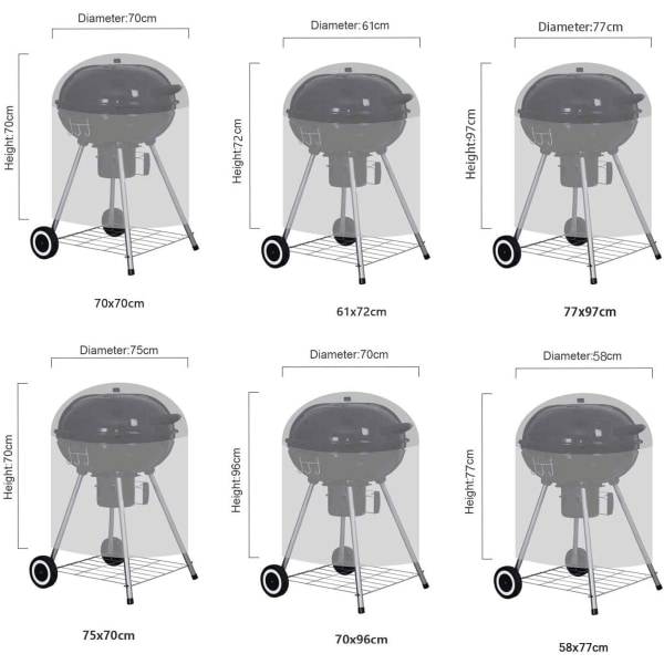 Grillöverdrag 420D Oxfordtyg 71x79cm