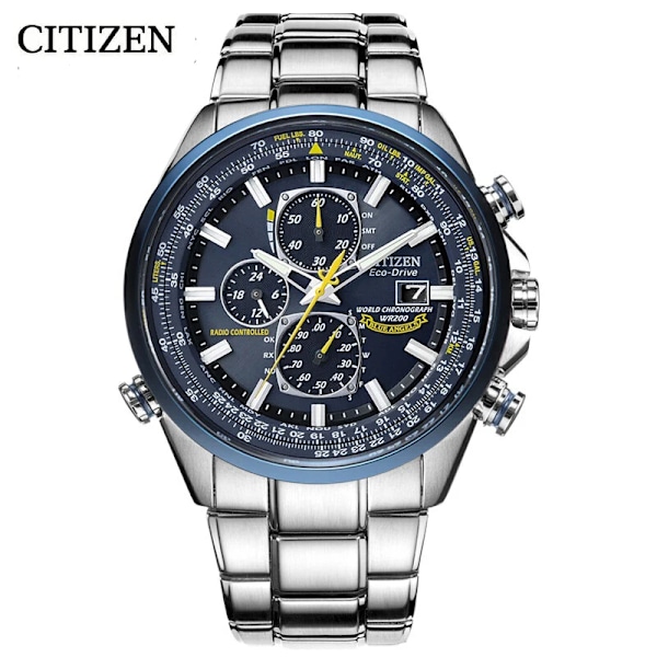 CITIZEN Herreure Luxury Trend Kvarts Kalender Vandafvisende Multi Fancy Rundt Ur Rustfrit Automatisk Ur Blue