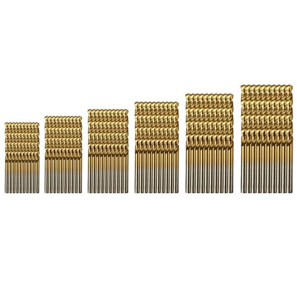 60 stk. Twist bor, HSS Titanium bor, mikrobor