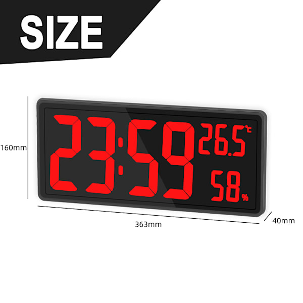 Stor digital vægur med digitalt display