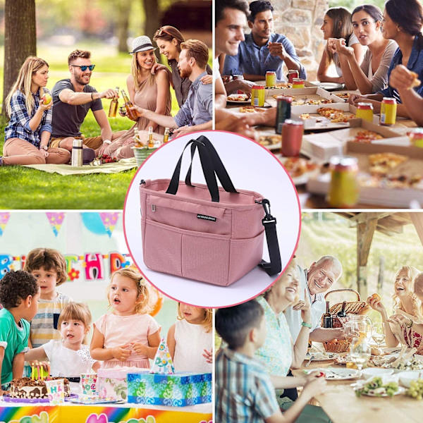 Lunchlåda, Mini Vattentät Isolerad Lunchväska | Bärbar rosa
