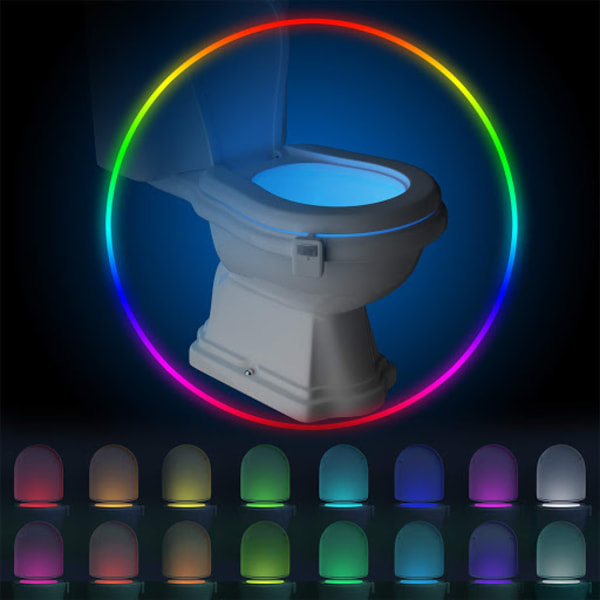 WC-valaistus LED, useita värejä