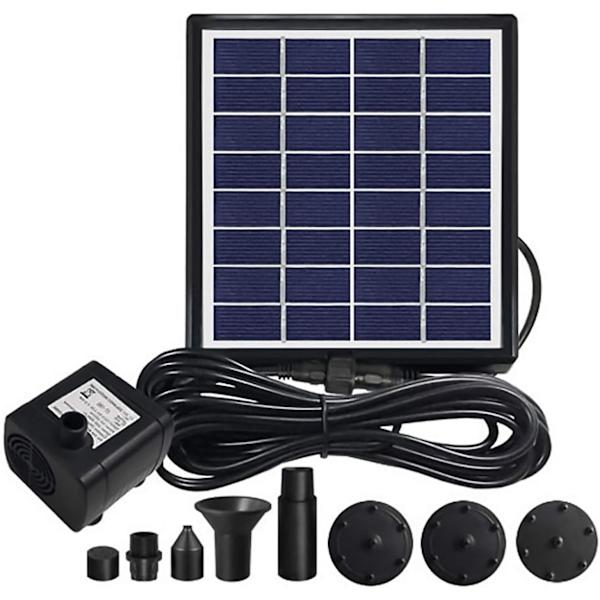 Soldriven Dammfontän, Solar Vattenfontän, Solcellsdriven Fontän, Utomhus Vattenfontän, Fågelbad, Solar Trädgårdsdekor, 4W