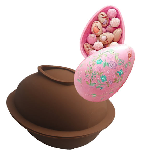 3D påskeæg chokolade silikoneform DIY påskeoverraskelse