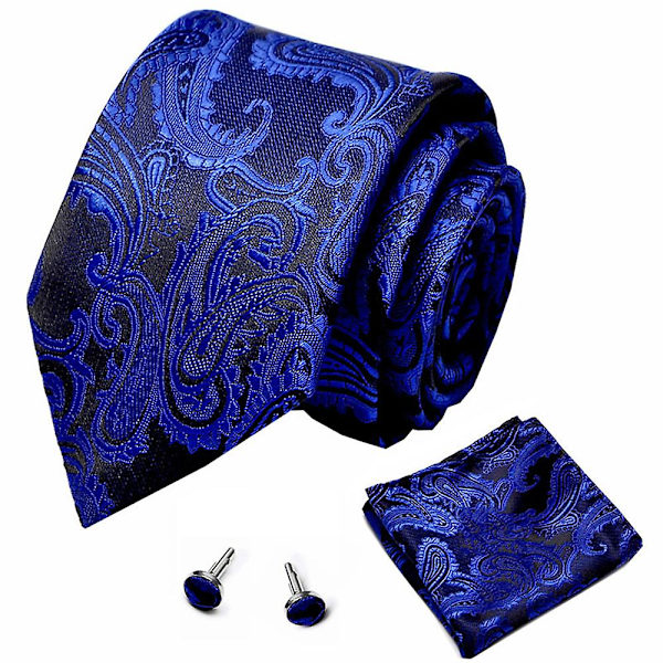 Solmio Silk 100 Ny Slips Bröllop Blommig Paisley Jacquard vävda mode män S50
