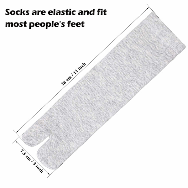 6 par flip-flop unisex strømper tabi split toe strømper tåstrømper til mænd drenge kvinder-FA-