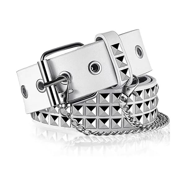 Kvinders Bælte Punk Hardware Jeans Bælte Kvadrat Perler Nitter Bælte Sort B-camel