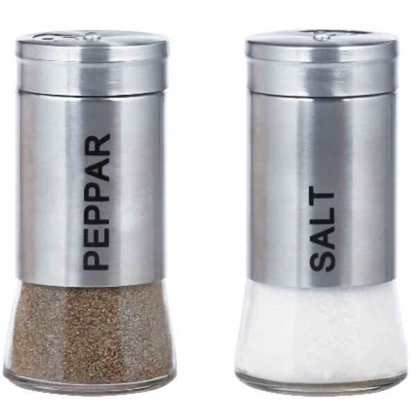 Salt- og peppersett saltbøsse pepperbøsse transparent 500