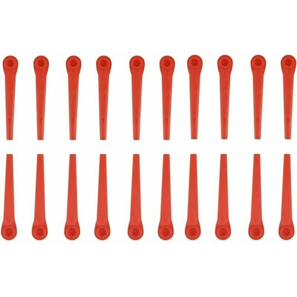 100 plastblader for Gardena gressklippere, erstatningsblader for Gardena gressklippere og trådløse gressklippere