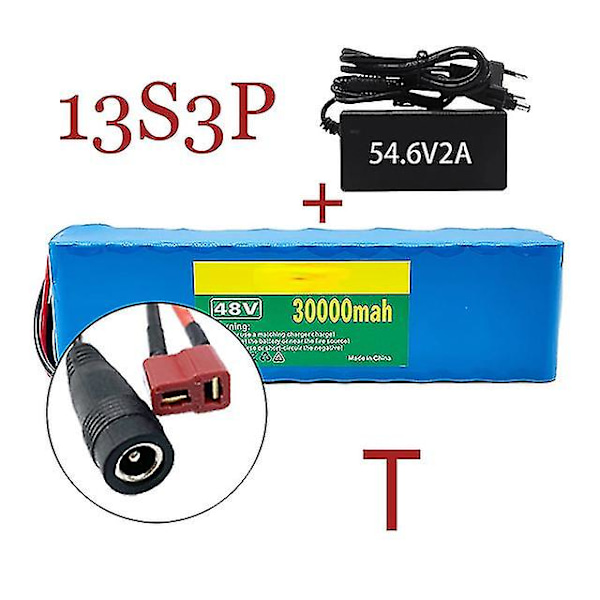 13s3p 48v 30ah 1000w 30000mah Litiumioniakku, E-pyörä Sähköpyörä Scooter BMS:llä Keltainen