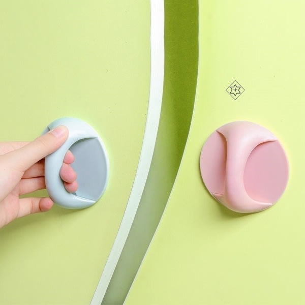 Självhäftande plastdraghandtag No-punch Dörrhandtag Instant Cabinet Handtag green