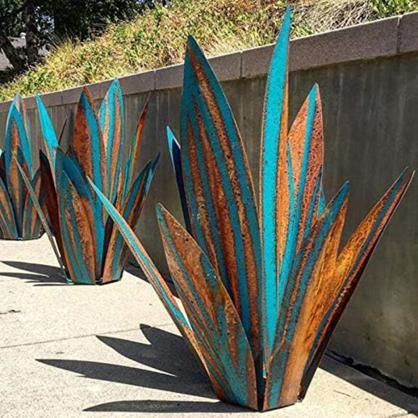 Metal Have Dekoration Plante Agave Have - Rustik Metal Skulptur