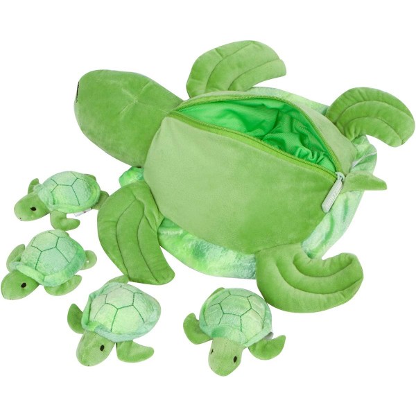 Snugababies Enhörning Kitty Cat Gosedjur för Flickor i Åldrarna 3 4 5 6 7 8 År; Gosedjur Mamma Enhörning Kitty Cat med 4 Baby Enhörningar i henne Turtles