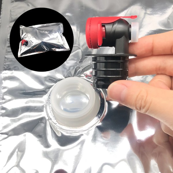 Generisk vattenpåse med stor kapacitet färskhållbar bärbar rödvinsbehållare vakuumförseglad aluminiserad fjärilsventil bag-in-box 10L-2PCS