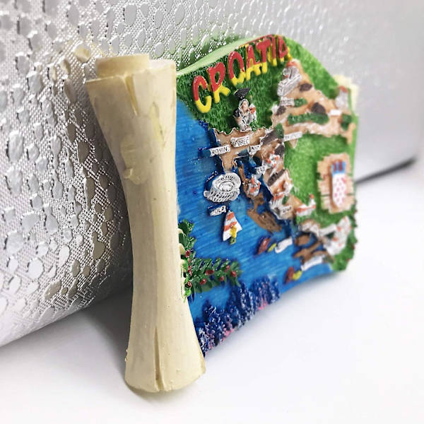 Magnet Souvenir 3D-kort Kroatien Køleskabsmagnet Turist Souvenirer Håndlavede Harpiks Kunsthåndværk Magneter Hjem Køkken Dekoration Samling Gave