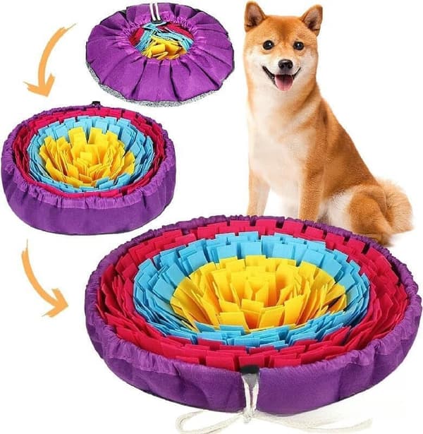 Snuffle Mat Dog - Training Mat & Slow Feeder Mat for Dogs, Promotes Natural Foraging-FA- E