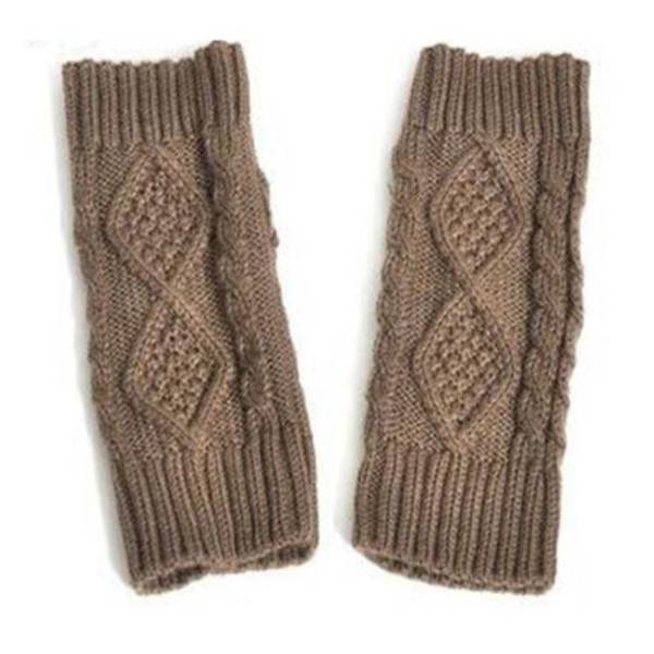 Damdiamanthalvfingerhandskar Långa Modehandskar Khaki diamond