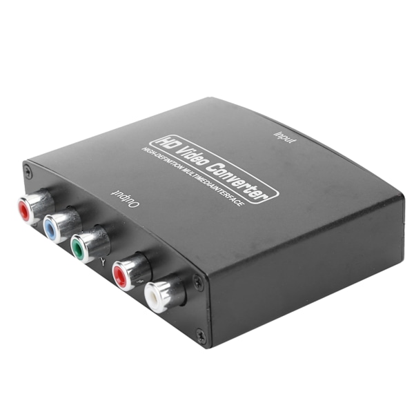 HD Videokonverter HDMI til 5RCA RGB Fargeskillnad Komponentgrensesnitt YPbPr R/L Lydadapter 100-240VEU Plugg