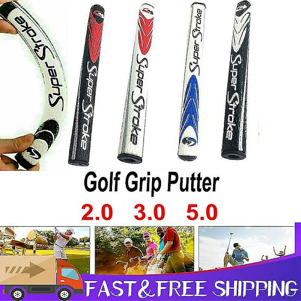 Golf Sport Super Stroke Puttergreb Ultra Slim Mid Slim Fat So 2.0 3.0 5.0 Hvid White 2