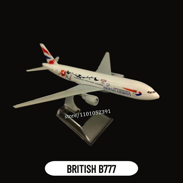 1:400 Skala metall flygplan replika DHL Boeing 757 flygplan diecast modell flygplan hemmakontor miniatyrleksaker för barn - Perfekt 137.BRITISH B777